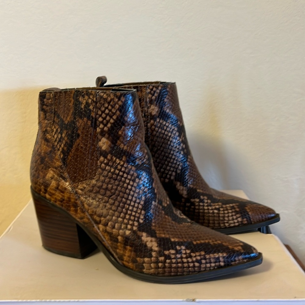 ALDO western snake bootie